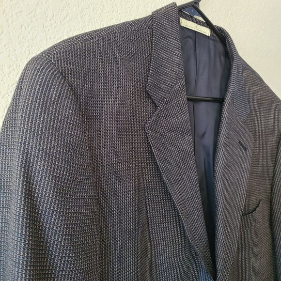 Joseph Abboud Nordstrom US Men's Size 42R Silk Wool Navy Sport Coat - Picture 2 of 14